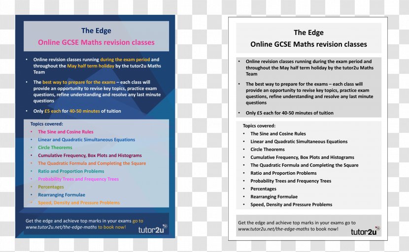 Tutor General Certificate Of Secondary Education Test Study Skills Edexcel - Homework - Mathematics Transparent PNG