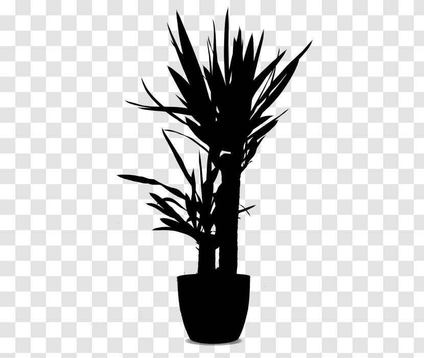 Palm Trees Flower Plant Stem Grasses Silhouette - Houseplant Transparent PNG