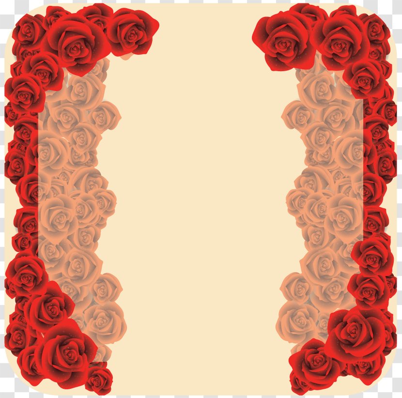 Garden Roses Picture Frames Valentine's Day Petal Pattern - Rose Family Transparent PNG
