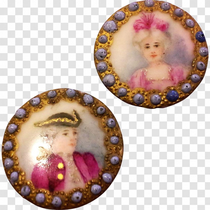 Christmas Ornament Jewellery Tableware - Hand-painted Button Transparent PNG