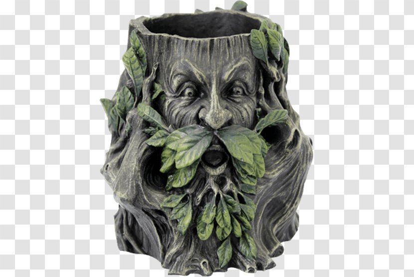 Sculpture Figurine Green Man Pen Desk - Hear No Evil Transparent PNG