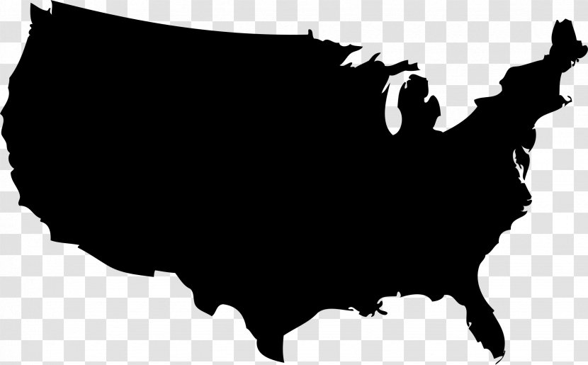 Texas Silhouette Vector Map Clip Art - Black And White - America Transparent PNG