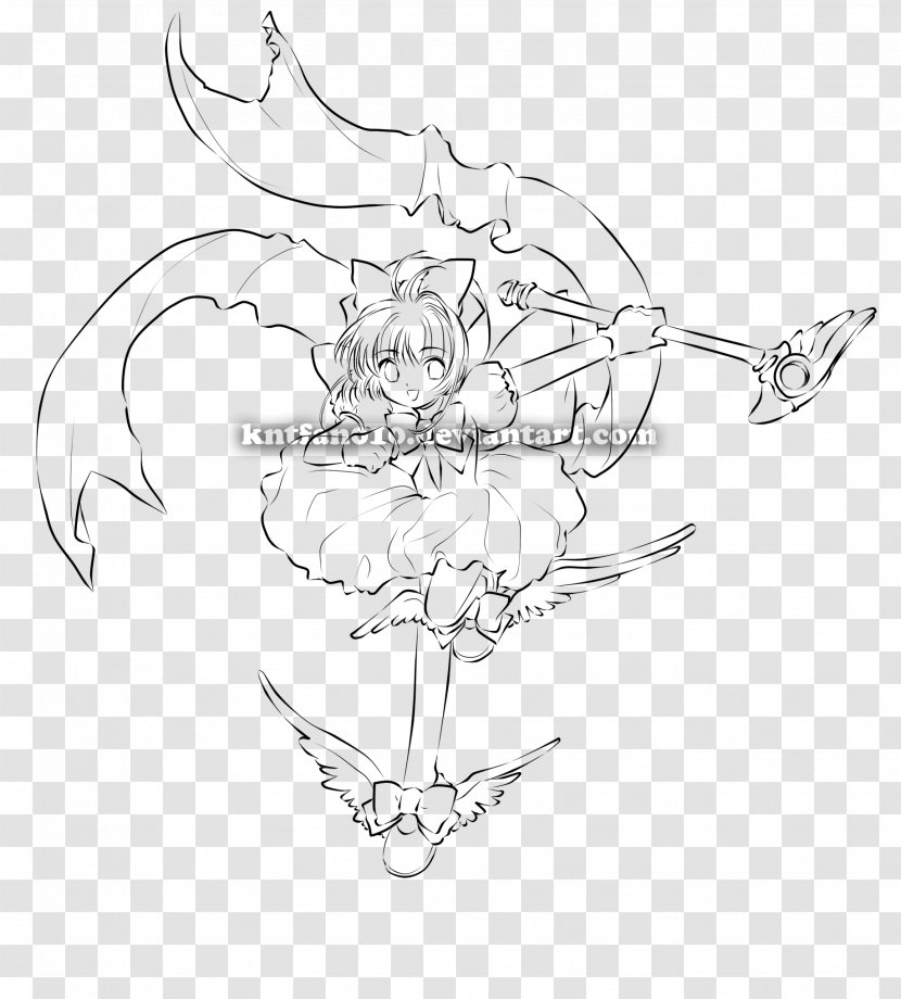 Line Art Character Cartoon Sketch - Cardcaptor Sakura Transparent PNG