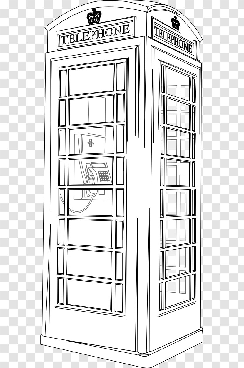 Telephone Booth Red Box Drawing IPhone - Mobile Phones - Iphone Transparent PNG