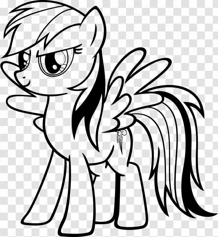Rainbow Dash My Little Pony Rarity Coloring Book - Shy Clipart Transparent PNG