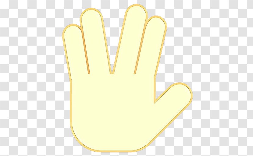 Yellow Hand Finger Glove Gesture Transparent PNG