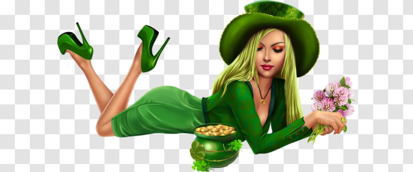 Saint Patrick's Day Woman 17 March - Flower Transparent PNG