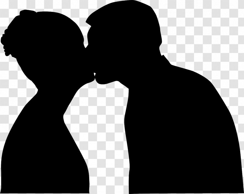 Kiss Clip Art - Monochrome Transparent PNG