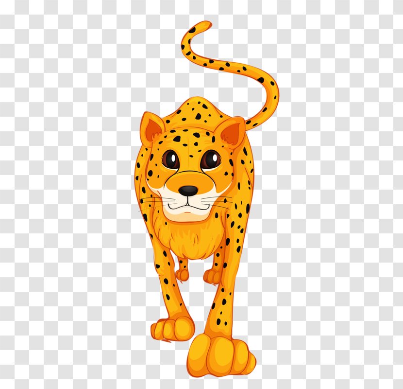 Cheetah Leopard Felidae Cartoon Clip Art - Orange - Tiger Transparent PNG