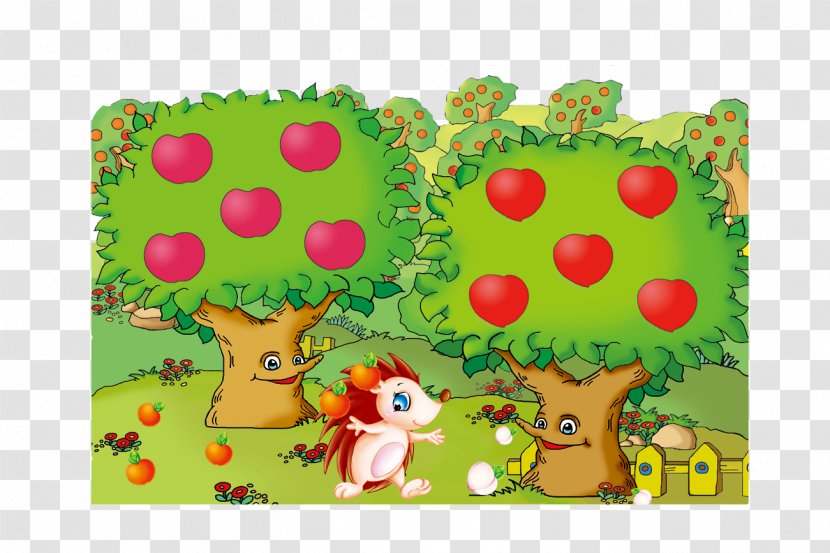 Hedgehog Cartoon Orchard - Highdefinition Television Transparent PNG