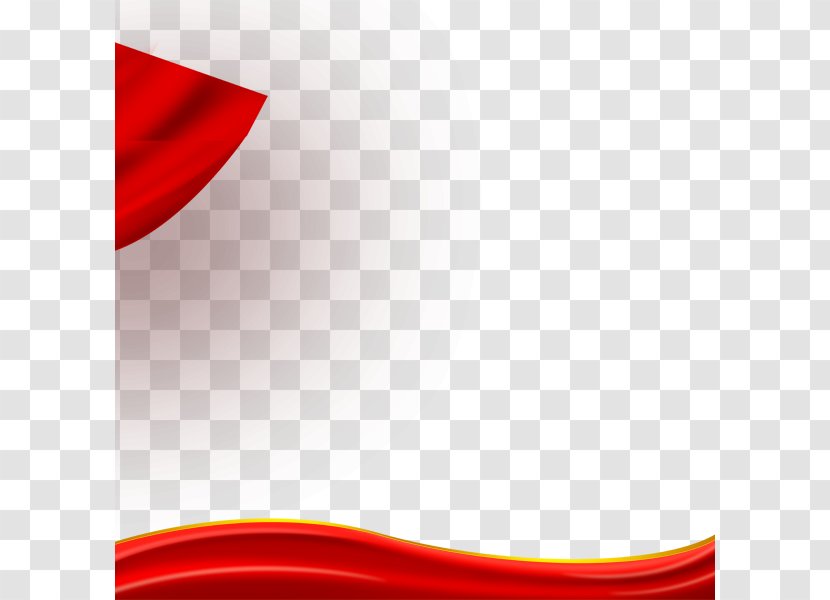 Red Angle Computer Wallpaper - Rectangle - Chinese New Year Silk Cloth Material Transparent PNG