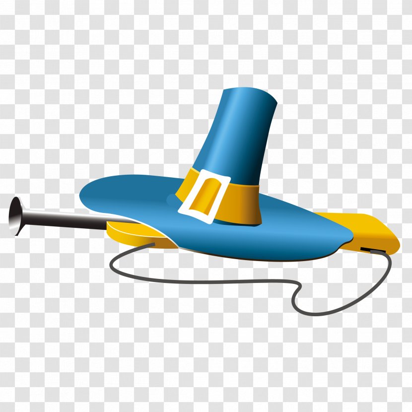Cartoon Icon - Yellow - Thanksgiving Day Hat And Horn Transparent PNG