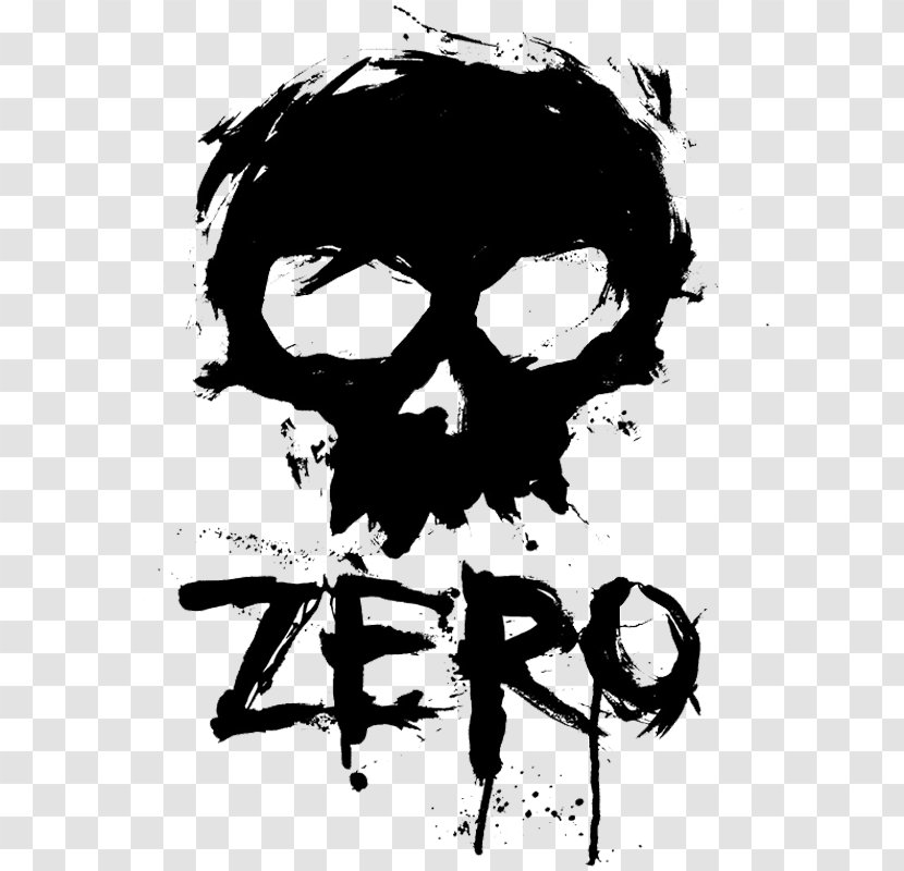 Zero Skateboards Skateboarding Companies Baker - Black And White Transparent PNG