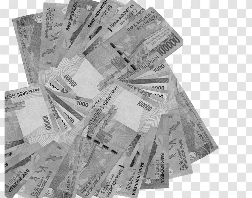 Cash Money White Indonesian Rupiah - Currency Transparent PNG