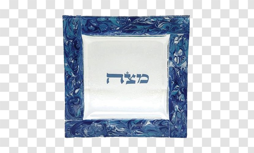 Matzo Passover Seder Plate Tray - Blue Transparent PNG