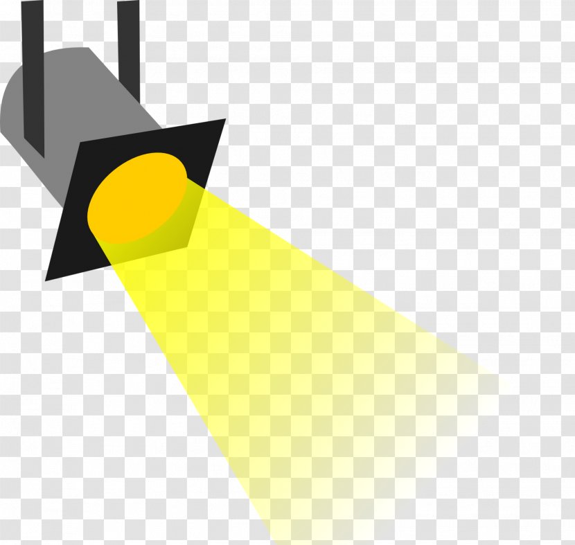 Clip Art Spotlight Image - Yellow - Tard Dans La Nuit Transparent PNG