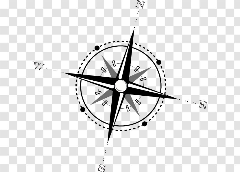 Compass Rose Map Clip Art - Symbol - Blank Worksheet Transparent PNG