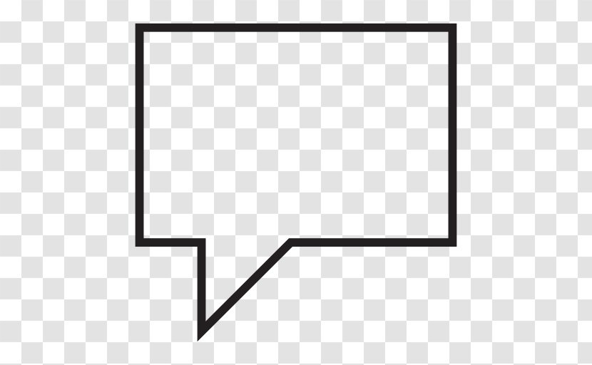 Speech Balloon Text Bubble - Black - Triangle Transparent PNG