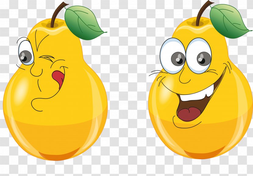 Cartoon Vector Graphics Image Illustration - Photography - Pear Transparent PNG