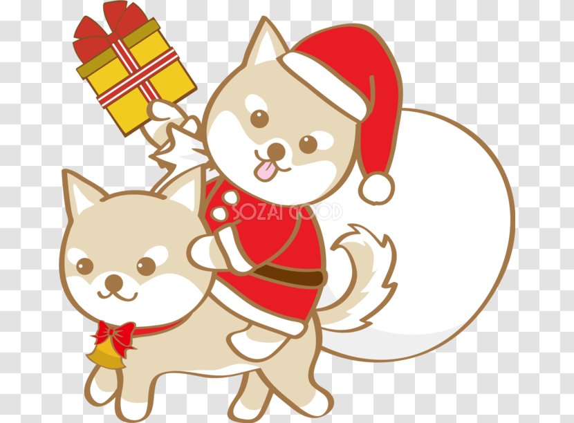 Santa Claus Reindeer Dog Christmas Ornament - Canidae Transparent PNG
