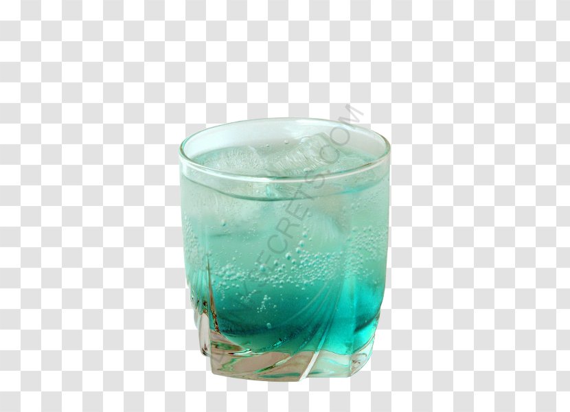 Blue Hawaii Lagoon Highball Glass Water - Old Fashioned - Green Cocktail Transparent PNG