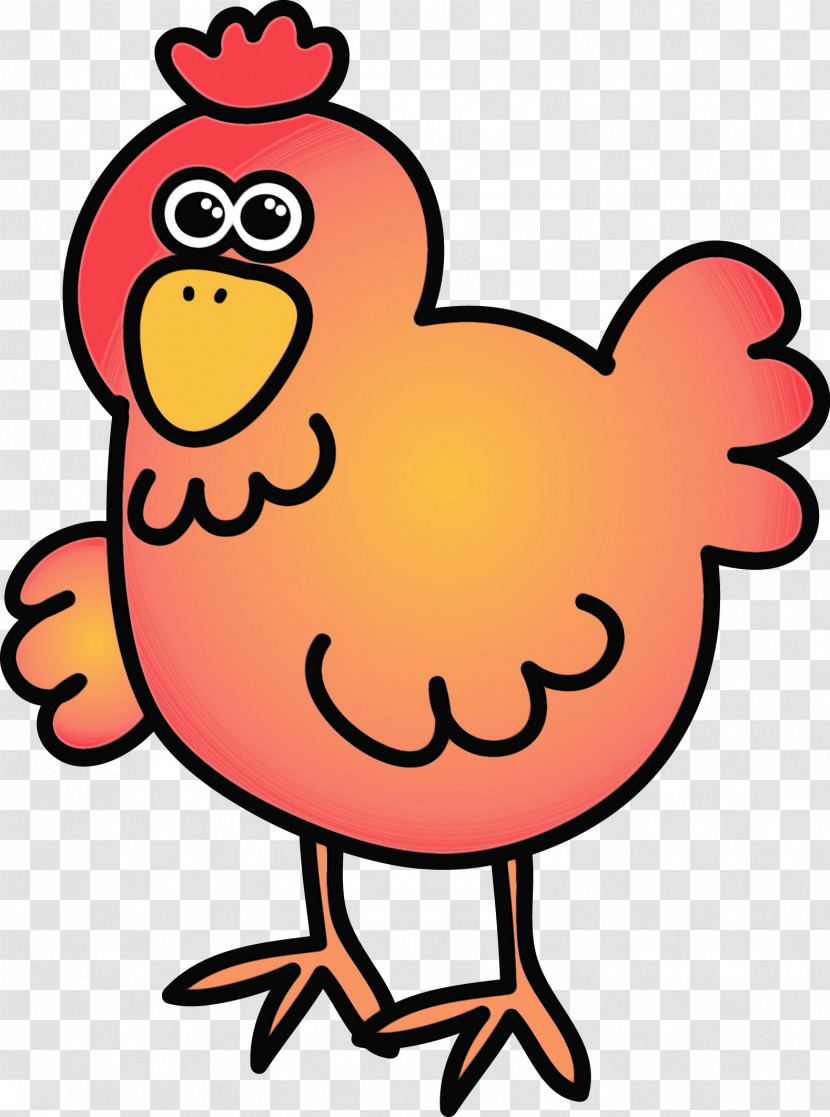 Chicken Cartoon Bird Beak Pink Transparent PNG