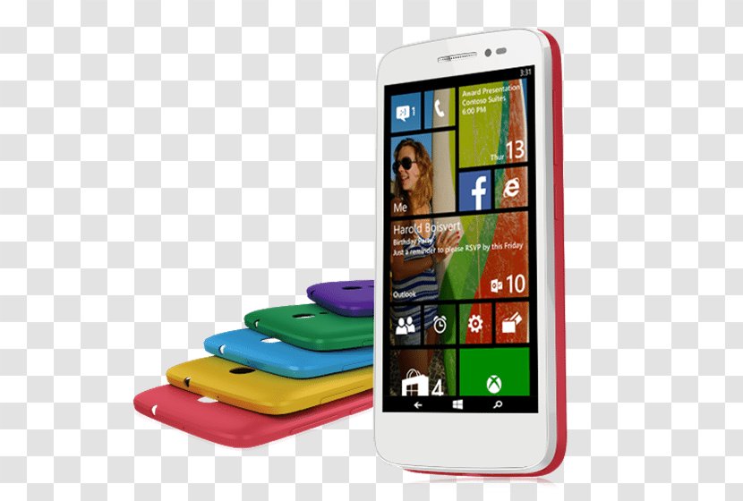 Alcatel One Touch T'Pop Mobile Windows Phone Smartphone - Device Transparent PNG
