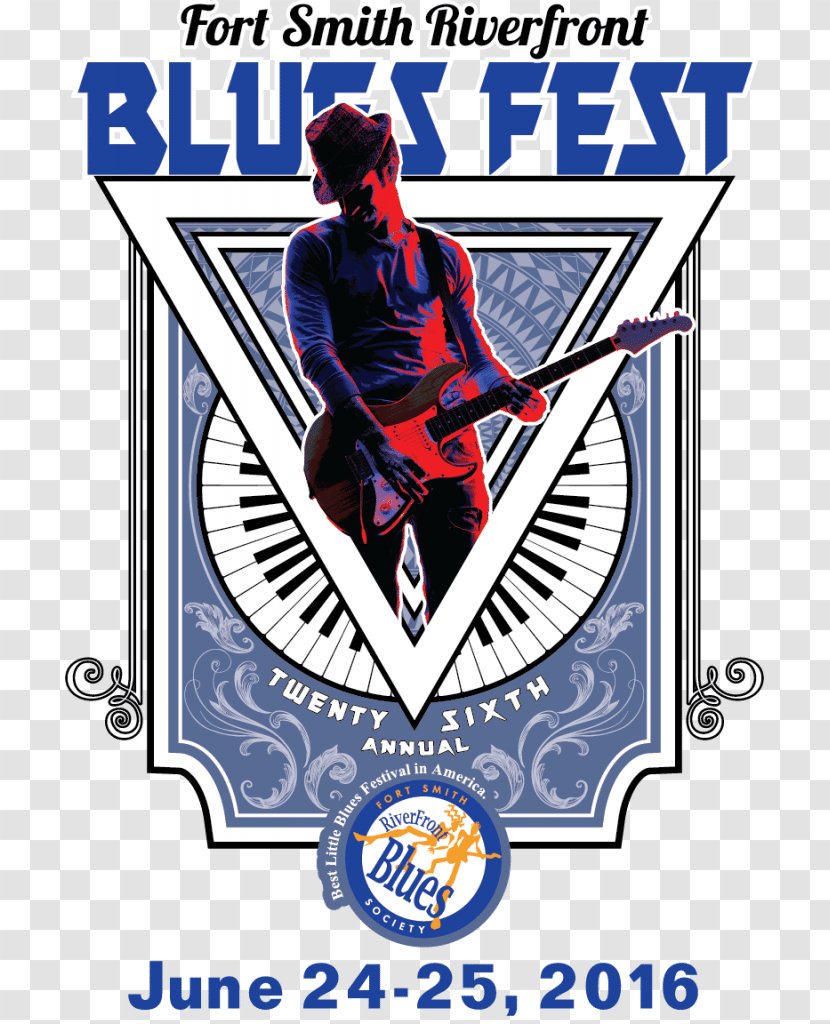 2018 Riverfront Blues Festival Logo Poster - Recreation Transparent PNG