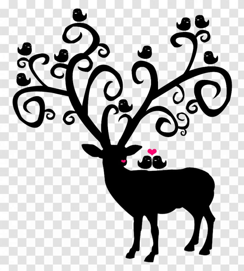 Reindeer Annie Sloan's Stencil Studio Christmas Day - Antler Transparent PNG