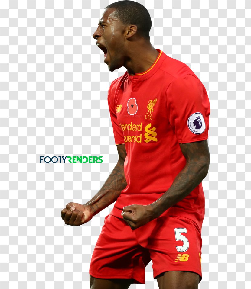 Georginio Wijnaldum Liverpool F.C. Jersey Football Player - Sleeve - Sadio Transparent PNG