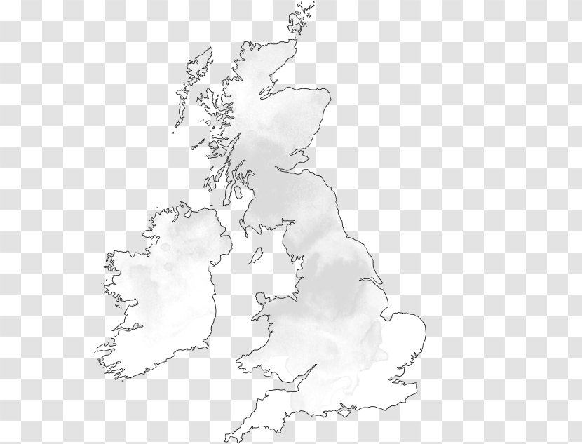 Northern Ireland Map United Kingdom Of Great Britain And England Carta Geografica - Monochrome Photography Transparent PNG