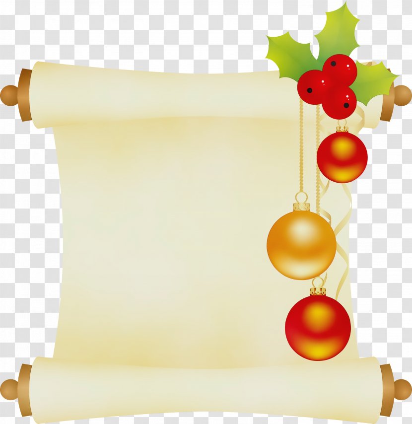 Christmas And New Year Background - Wet Ink - Parchment Decoration Transparent PNG
