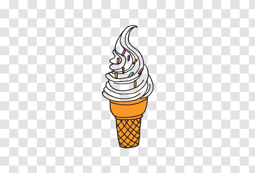 Ice Cream Cone Soft Serve Clip Art - Cartoon Cones Transparent PNG