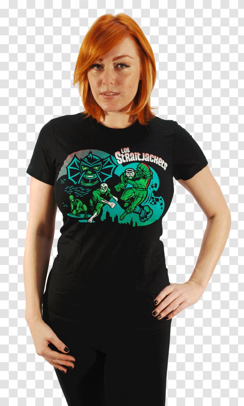 T-shirt Shoulder The Further Adventures Of Los Straitjackets Sleeve - Green Transparent PNG