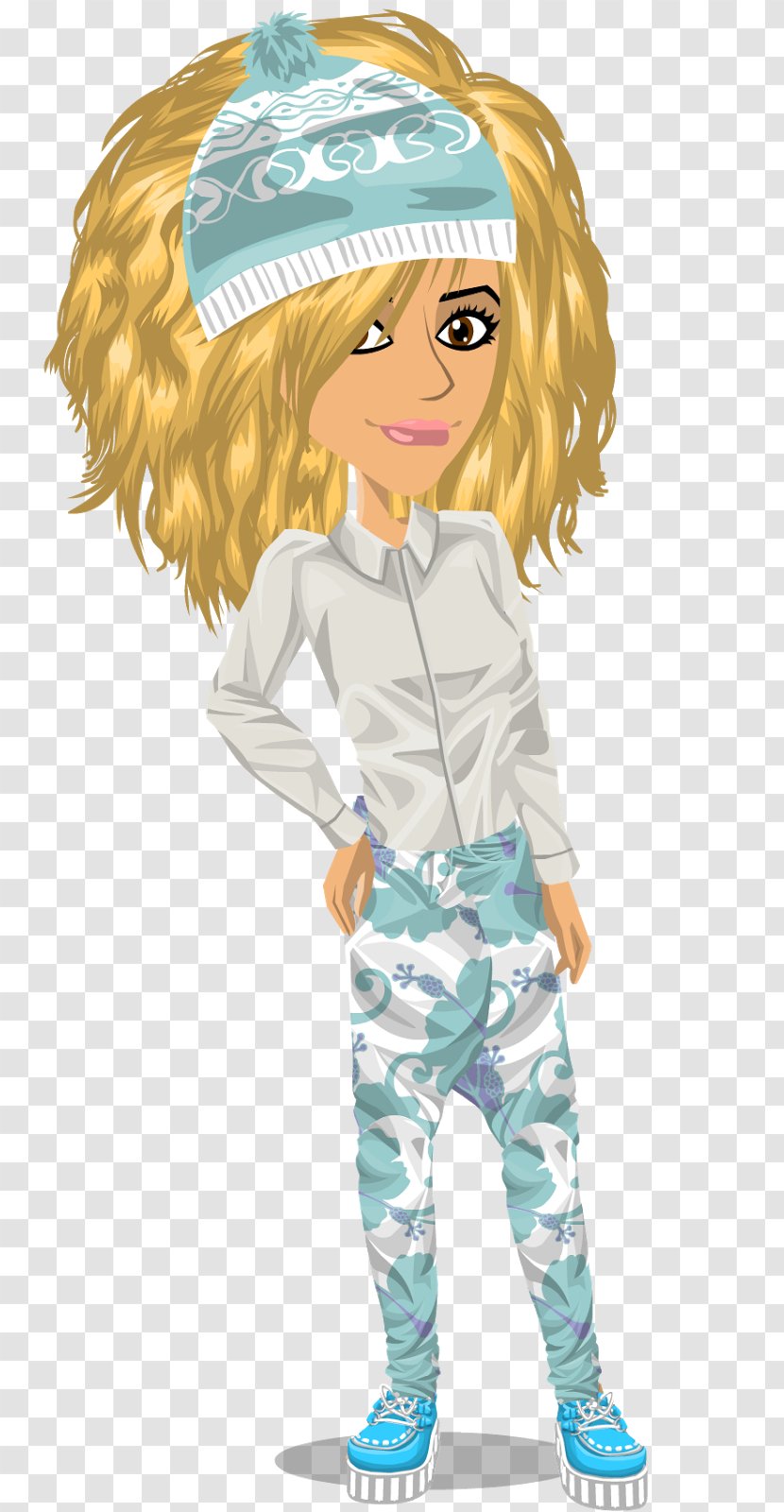 MovieStarPlanet Blond Brown Hair Cartoon - Tinychat Transparent PNG