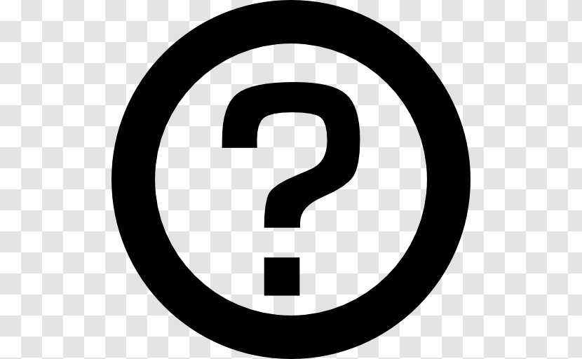 Question Mark White - Black And - Information Transparent PNG