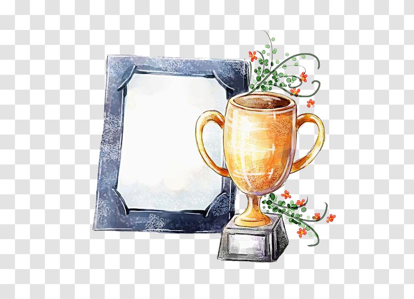 Trophy Loving Cup Drawing Illustration - Border Transparent PNG