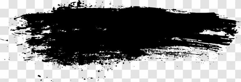 Brush Drawing Grunge - Black And White Transparent PNG