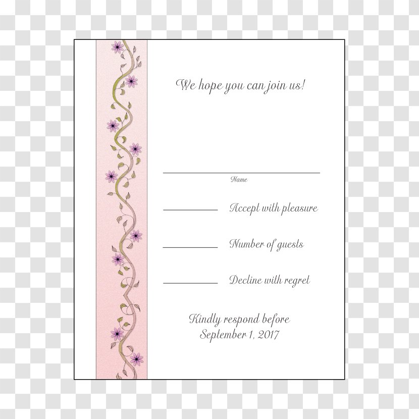 Pink M Retirement Font - Purple - Baby Announcement Card Transparent PNG