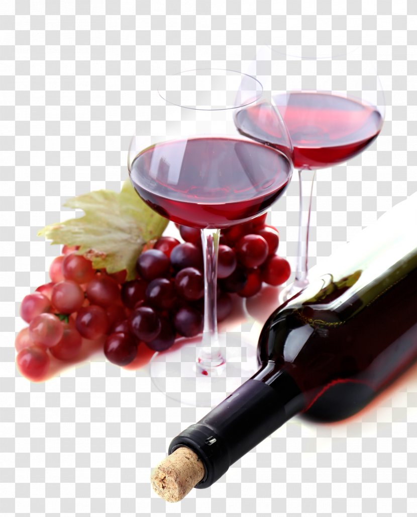 Red Wine Champagne Common Grape Vine - Cup - HD And Transparent PNG