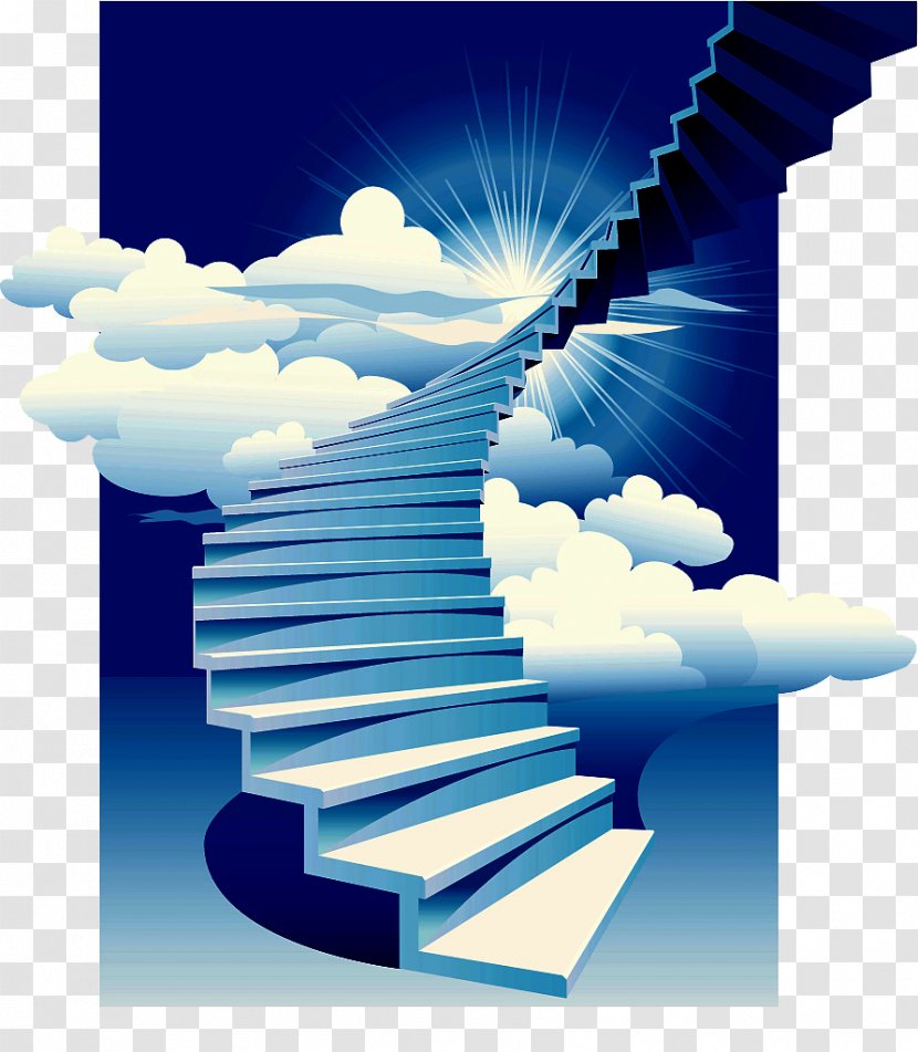 Stairs Stairway To Heaven Building Clip Art - Elevator - Decorative Illustration Staircase Ladder Transparent PNG