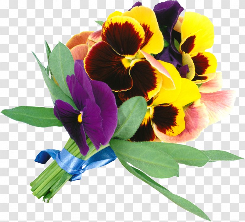 Flower Bouquet Digital Image - Violet - Pansy Transparent PNG