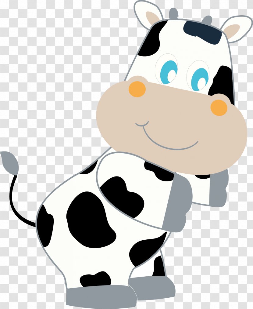 Dairy Cattle Computer File - Gratis - Vector Cute Little Cow Transparent PNG