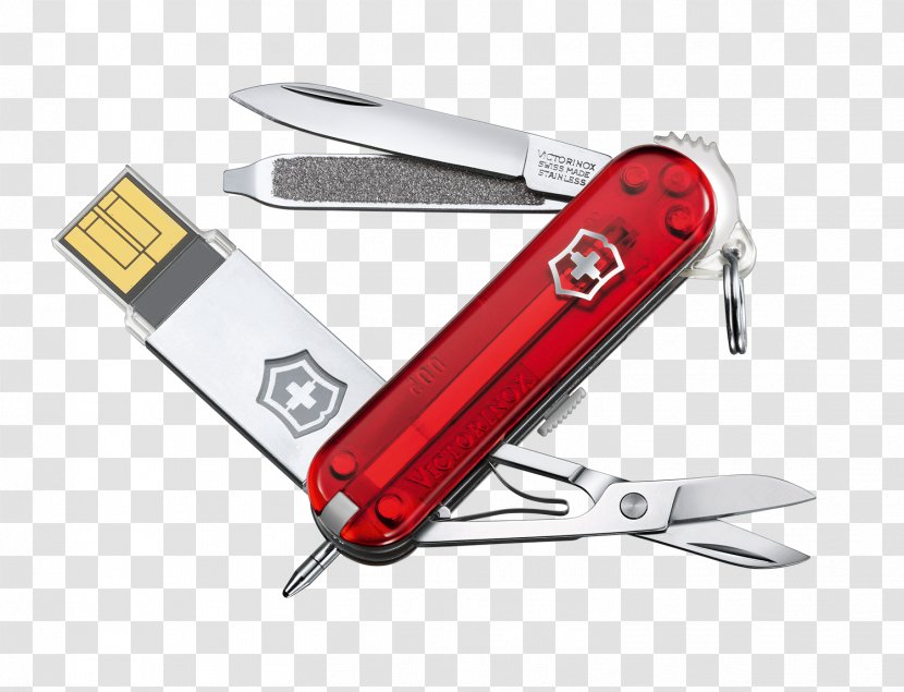 Swiss Army Knife Multi-function Tools & Knives Victorinox USB Flash Drives - Data Storage Device Transparent PNG