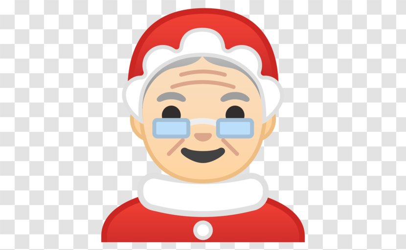 Mrs. Claus Human Skin Color Light - Nose - Android Oreo Transparent PNG