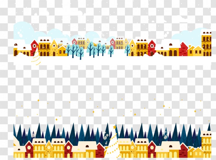 Winter Daxue Illustration - Banner - Town Transparent PNG