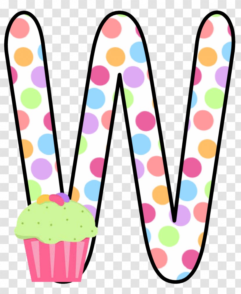 Alphabet Letter Clip Art Cupcake Image - Text - Polka Dot Birthday Posters Transparent PNG