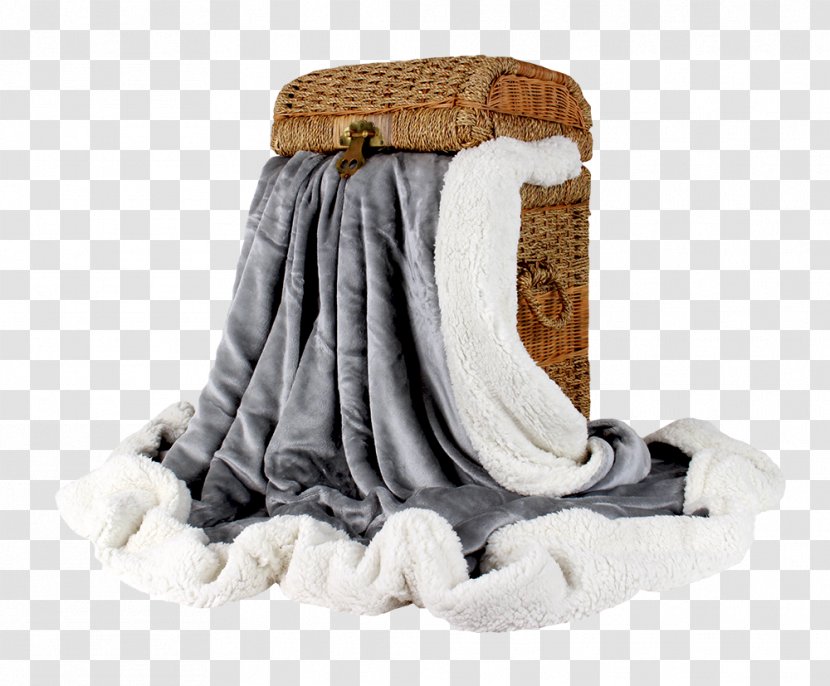 Blanket Microfiber Full Plaid Grey Bedroom - Cream - Seda Transparent PNG