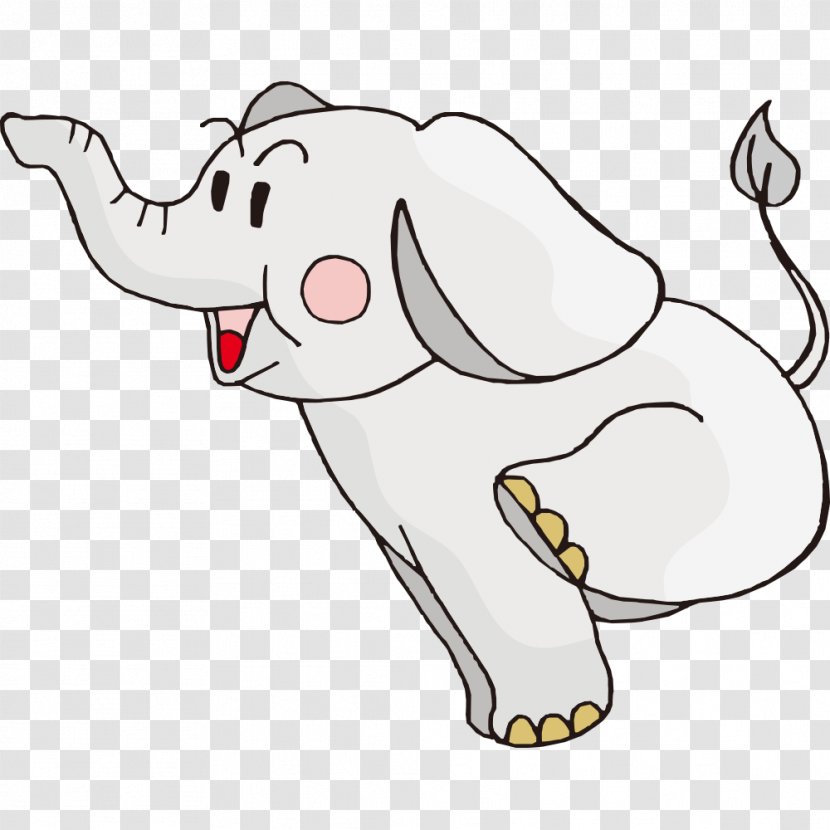 Cartoon Drawing Illustration - Frame - Cute Elephant Transparent PNG
