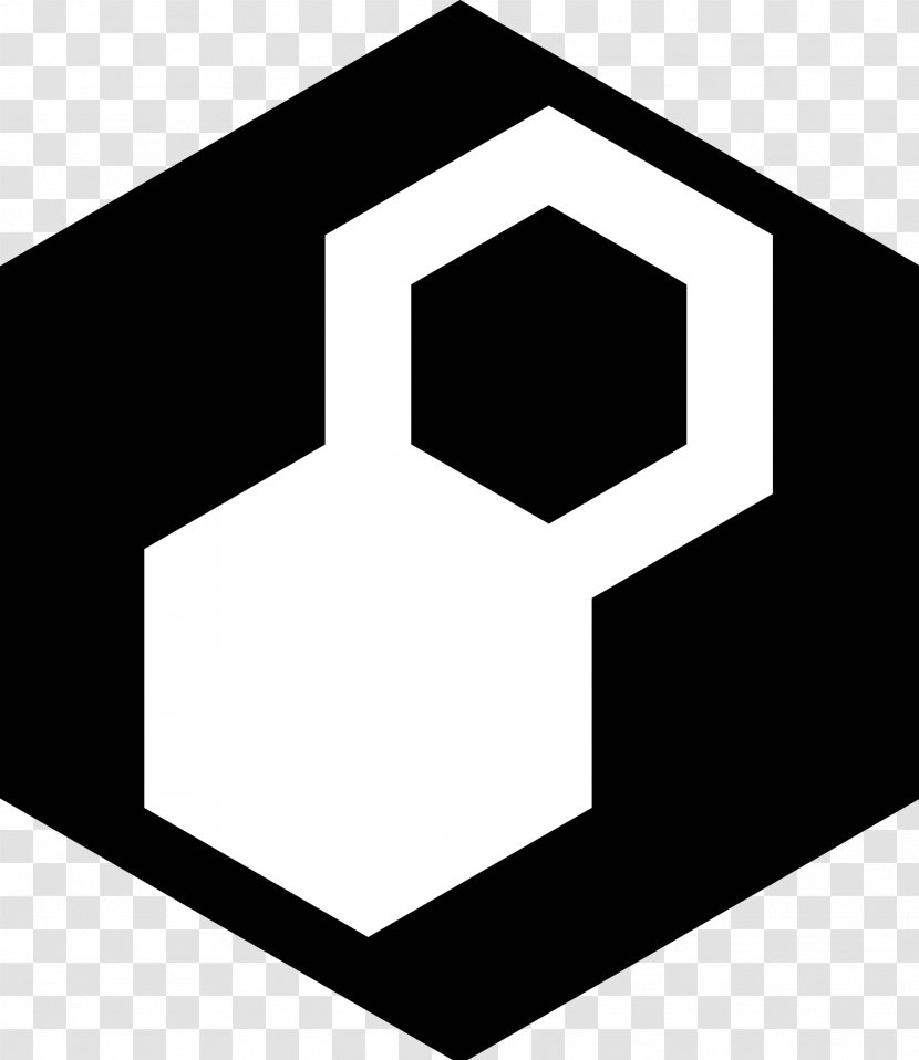Hexadecimal Symbol Magic - Black And White - Three-dimensional Hexagon Transparent PNG